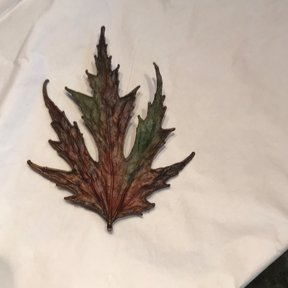 Bronze Leaf Pin One Of A Kind